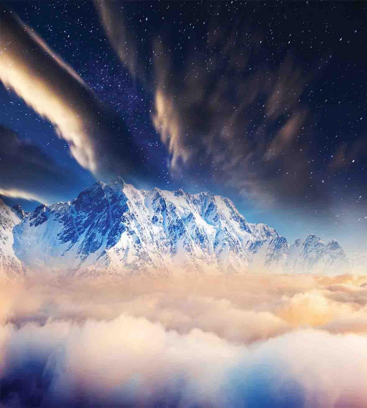 Snowy Winter Mountains — Pattern