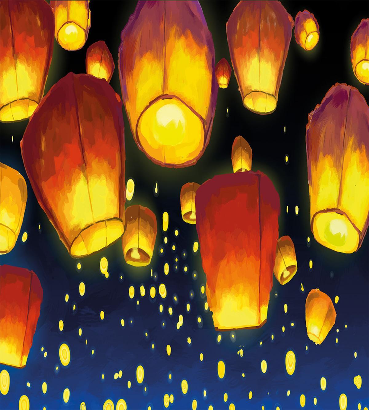 Floating Fanoos Chinese — Pattern