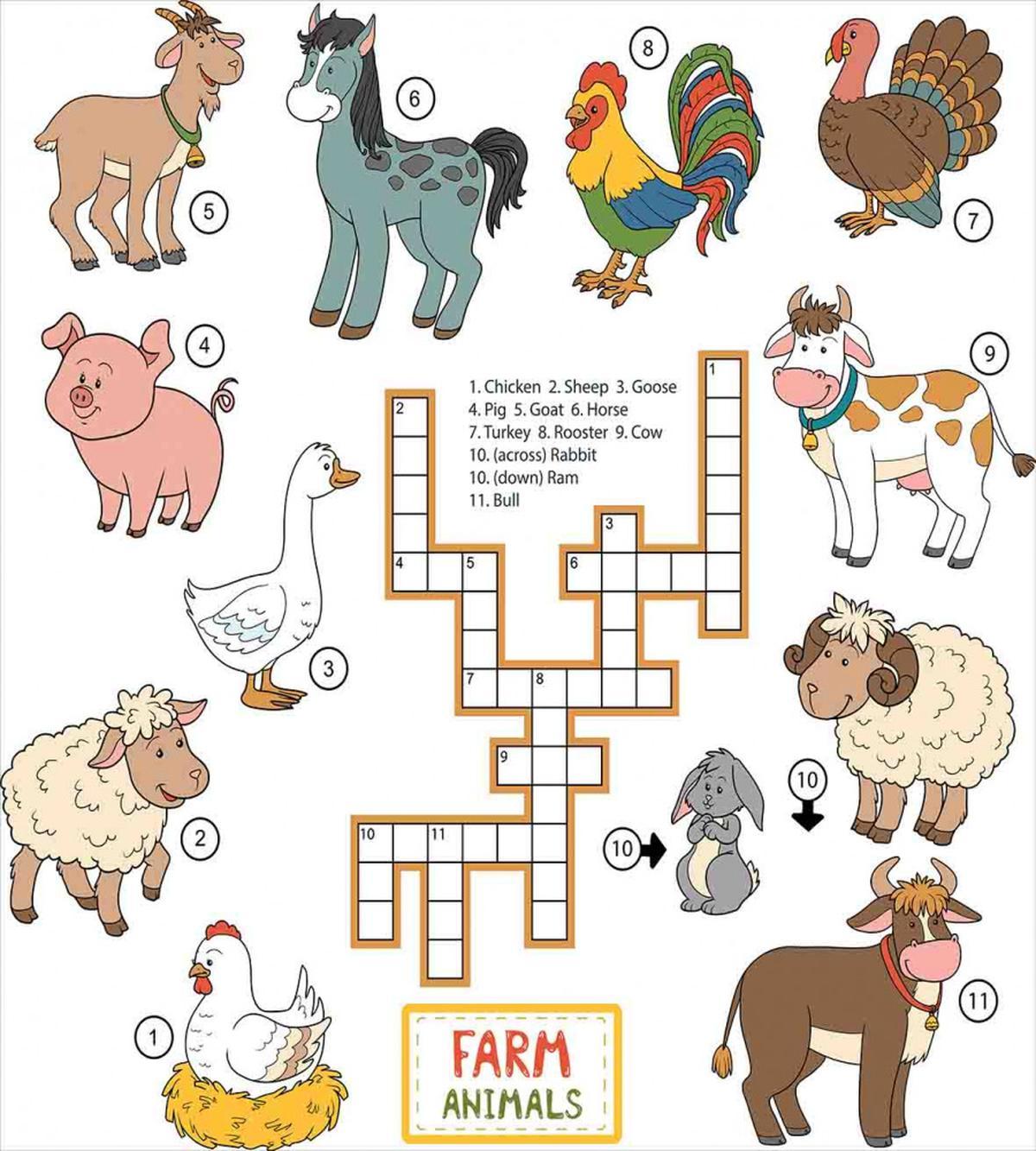 Crossword Farm Animal — Pattern