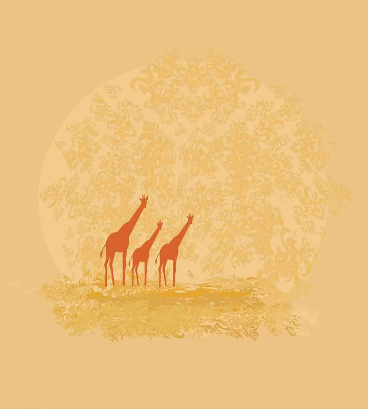 Retro Safari Giraffes — Pattern