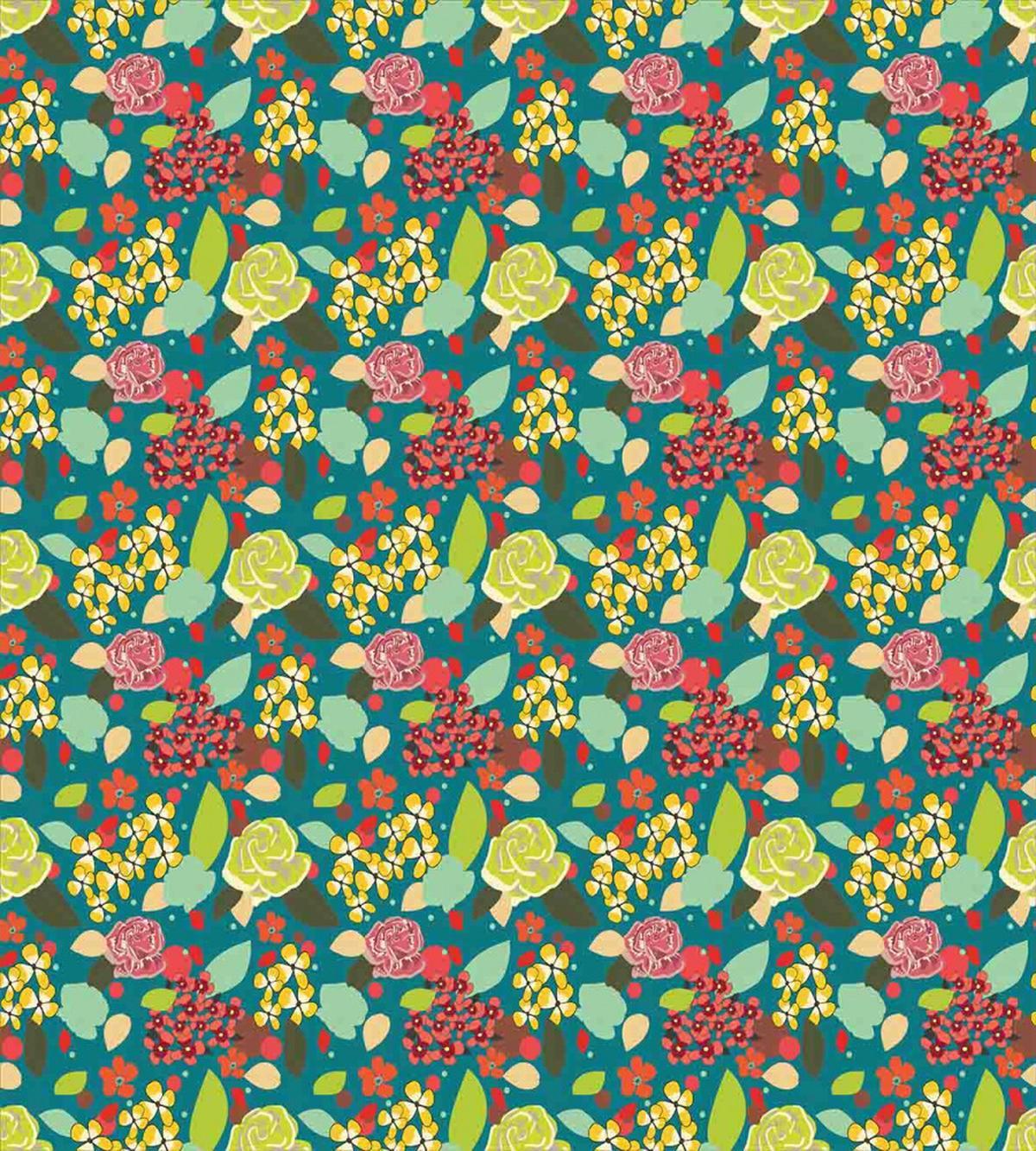 Vibrant Colored Flowers — Pattern