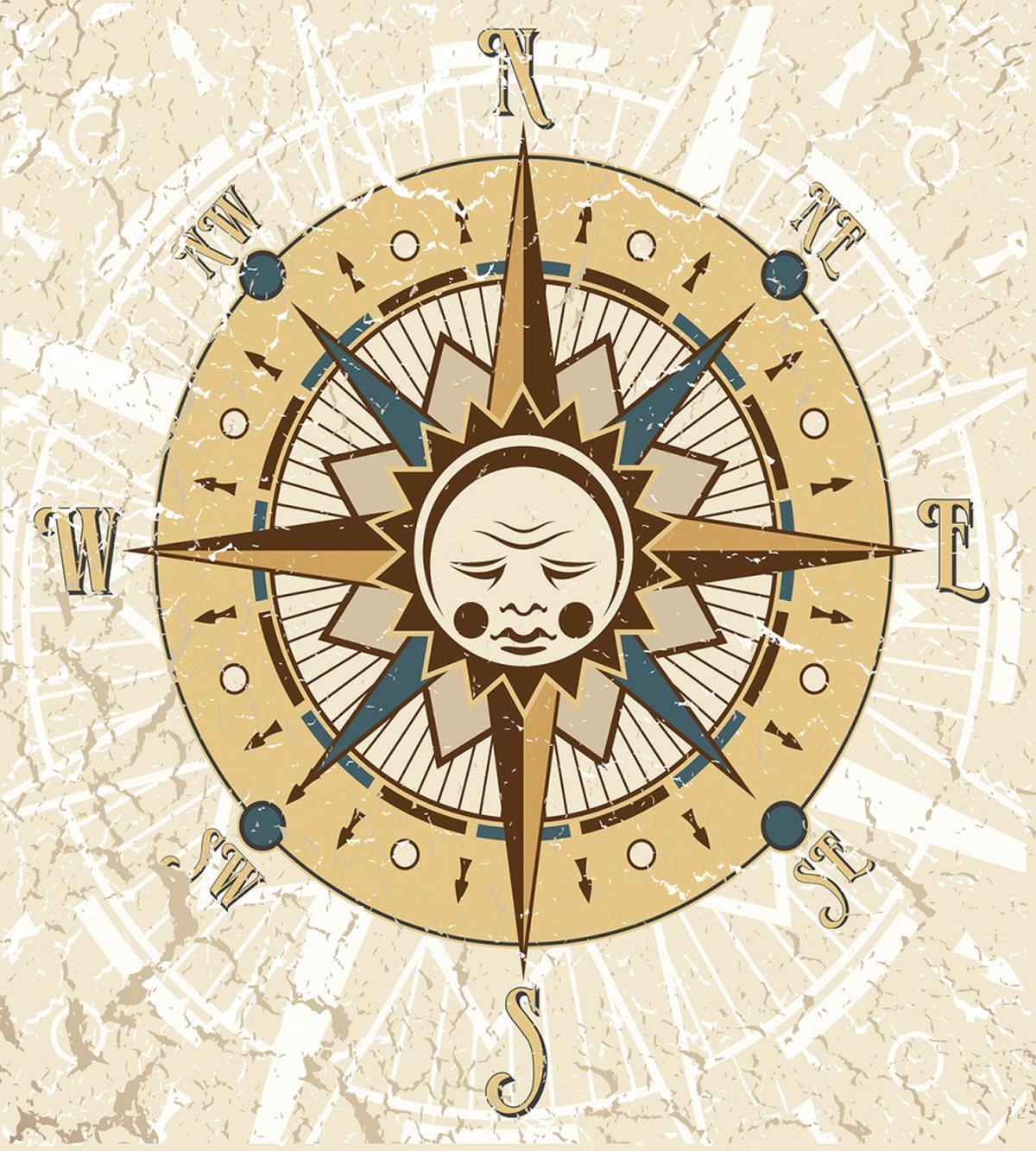 Windrose with Sad Face — Pattern