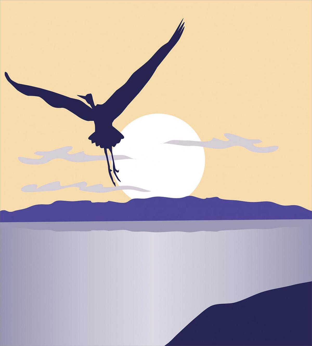 Flying Bird on Horizon — Pattern