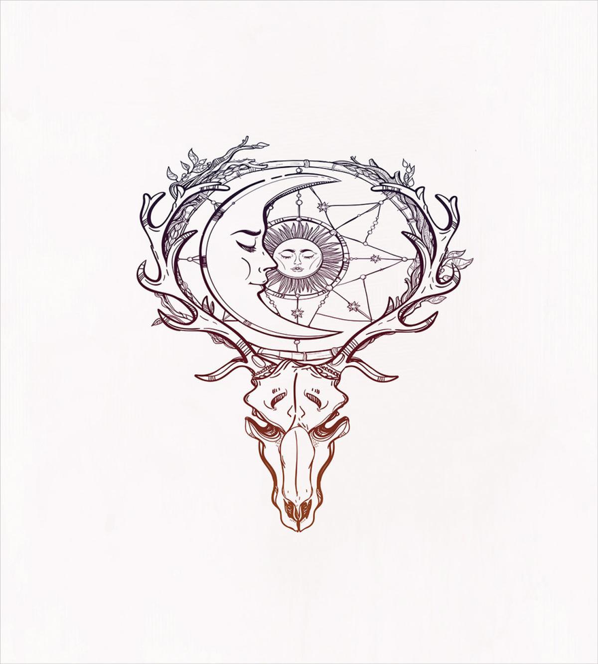 Tattoo Style Ornate Doodle — Pattern