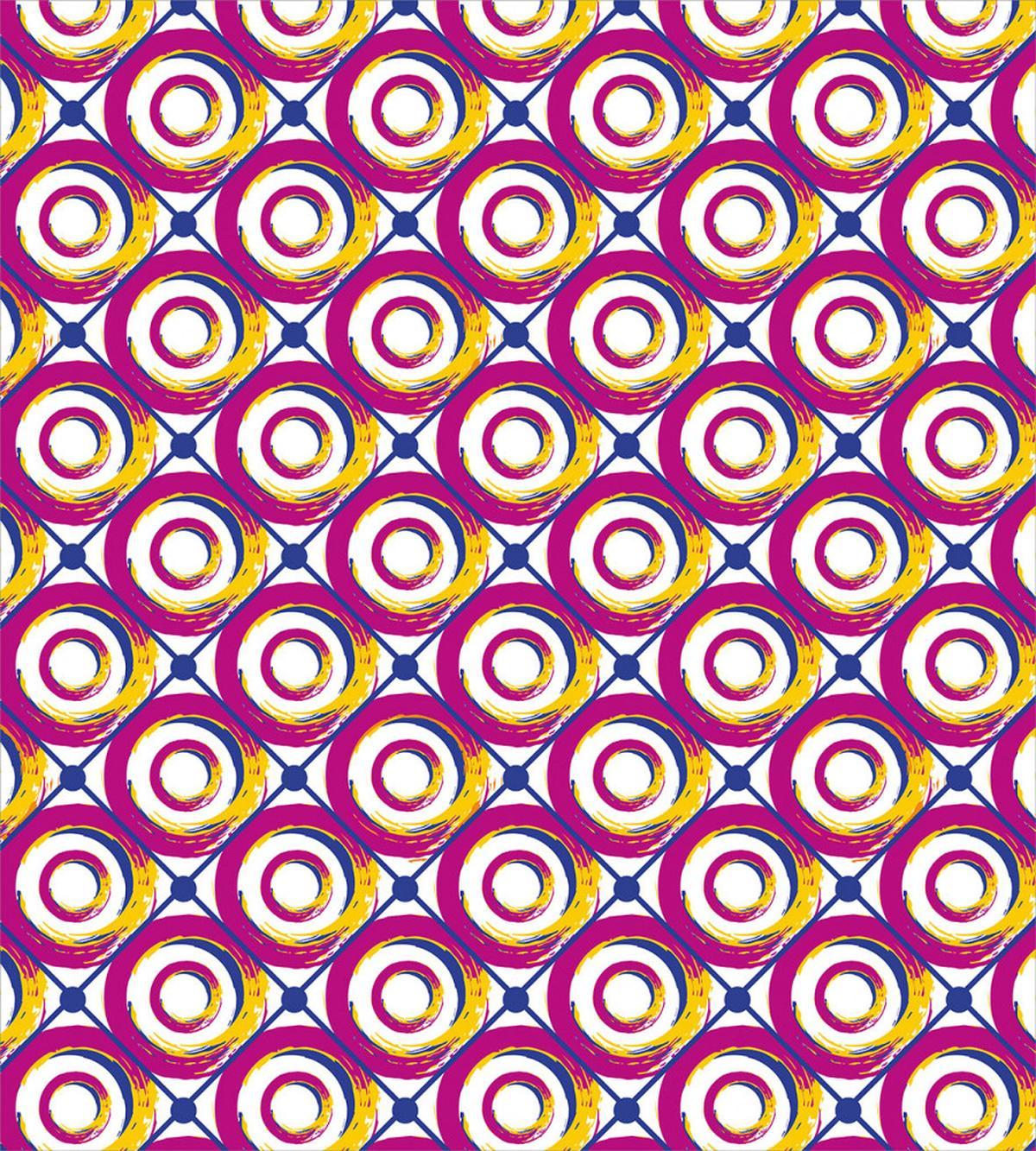 Colorful Hip Circles Swirls — Pattern