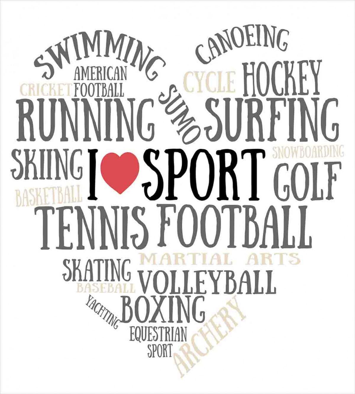 I Love Sports Concept — Pattern