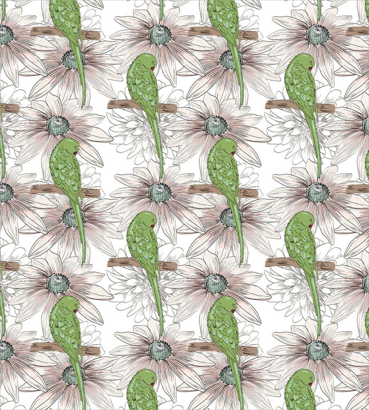 Vintage Birds and Flower Art — Pattern