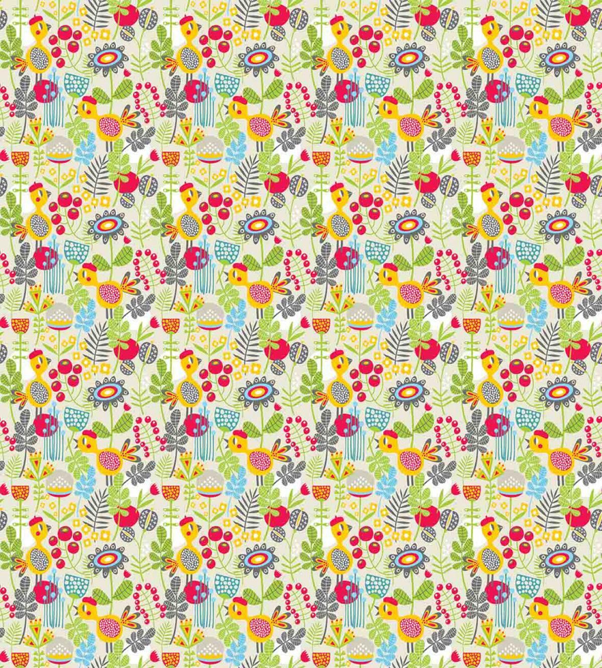 Nursery Bird and Flowers — Pattern