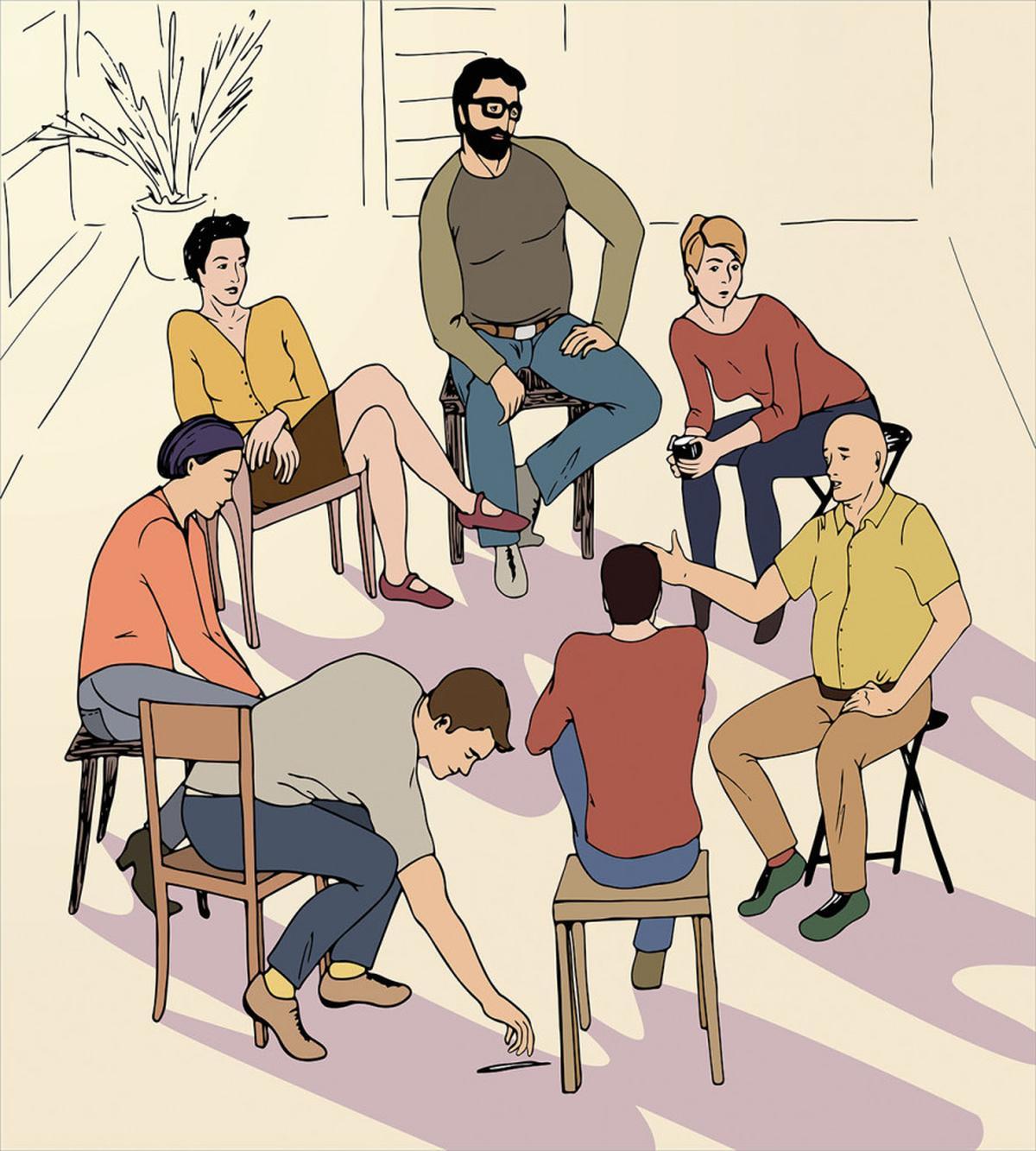 Group Therapy Illustration — Pattern