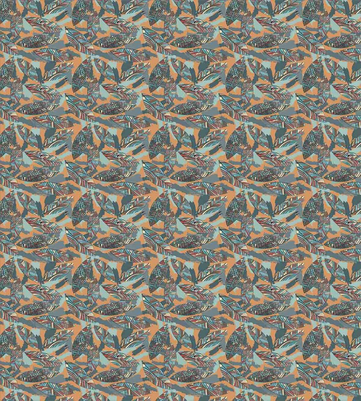 Leaves with Paintbrush — Pattern