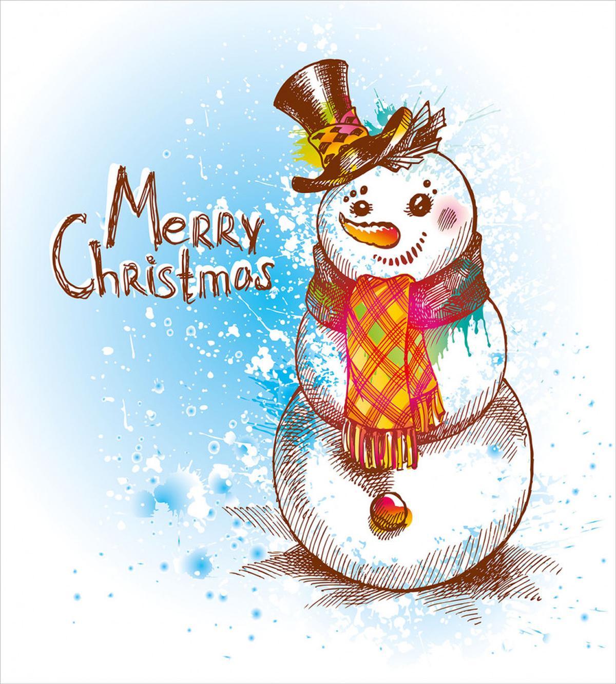 Merry Xmas Wish Sketch — Pattern