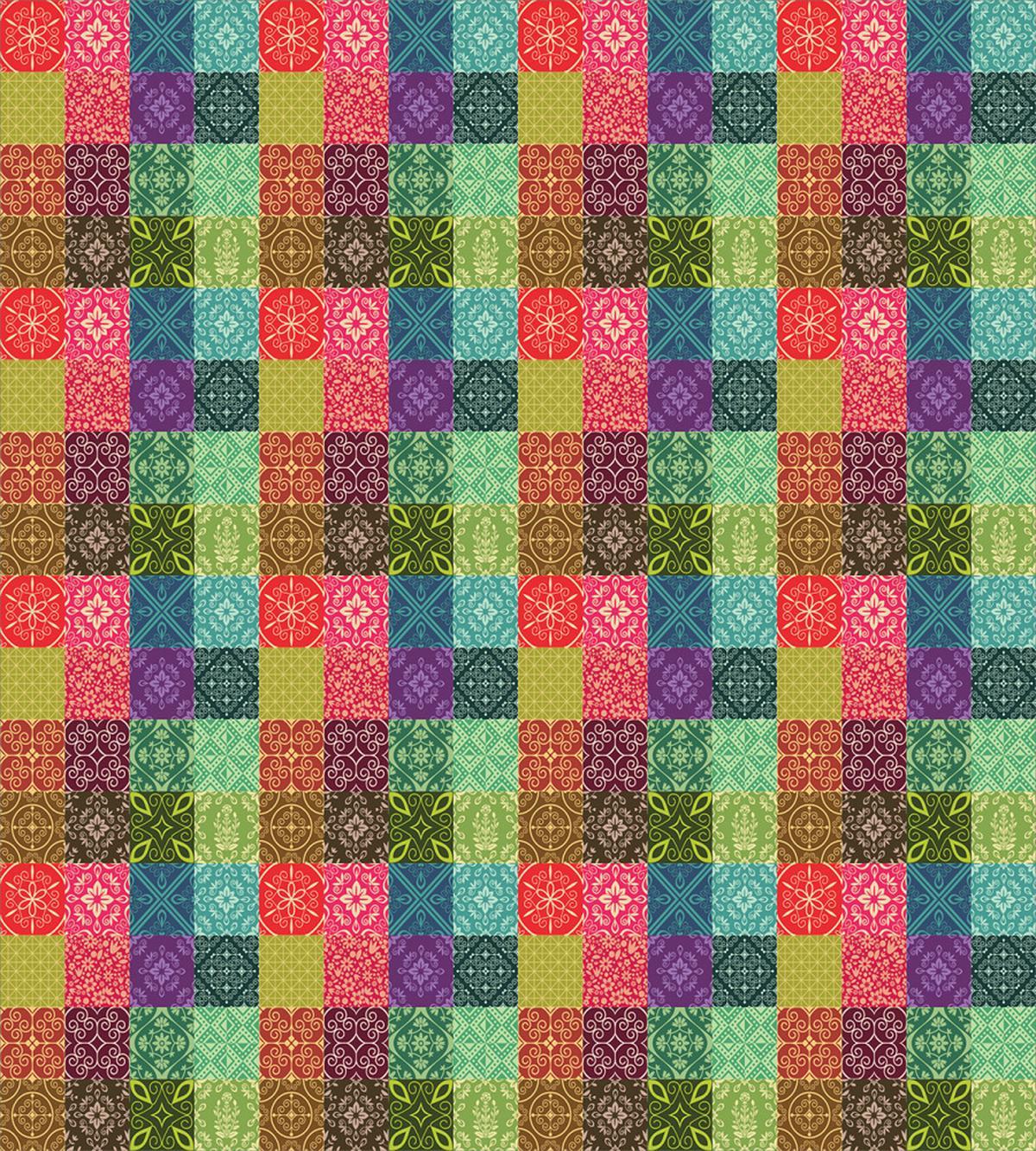 Damask Squares Cubist — Pattern