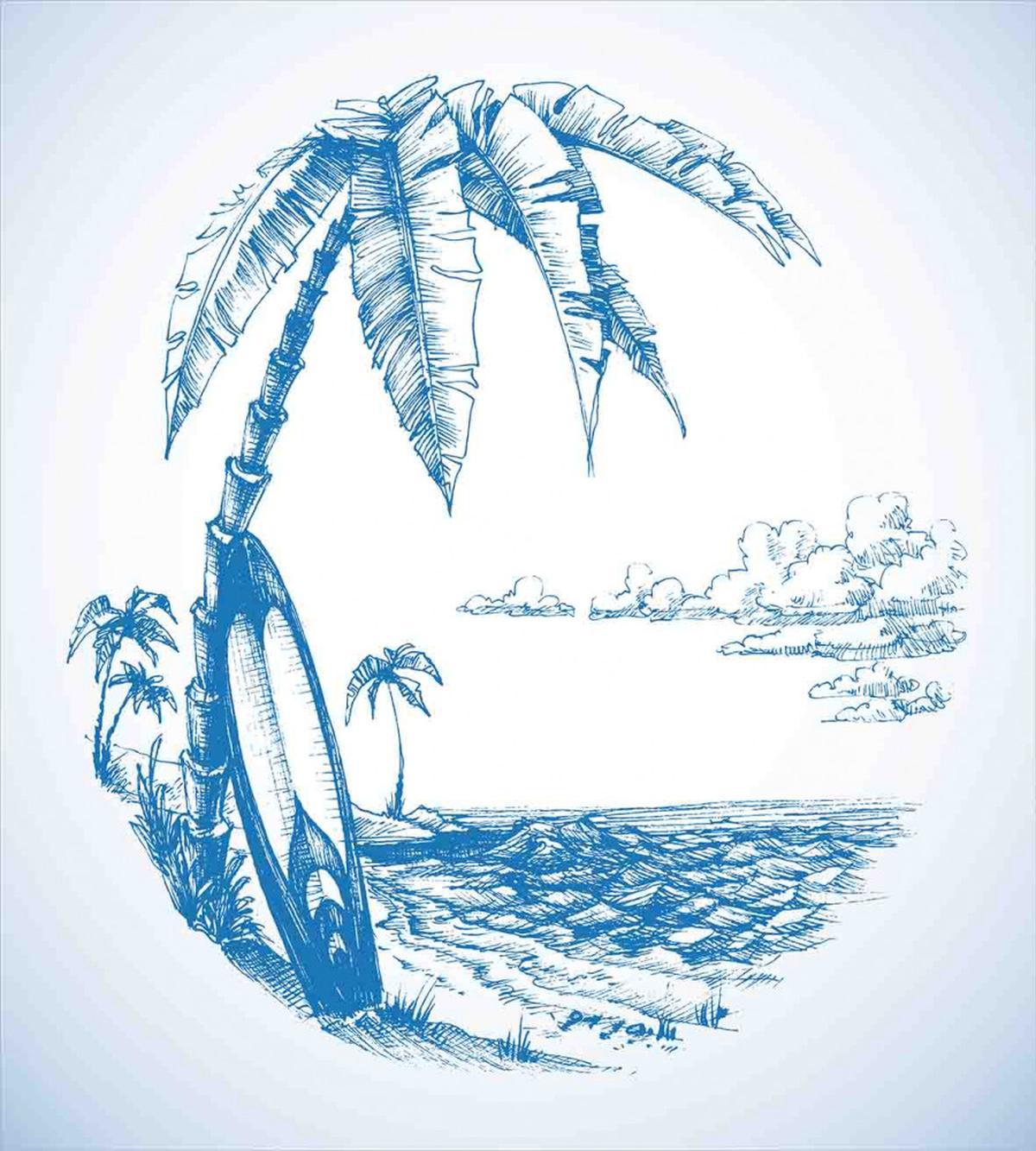 Surf Hawaiian Beach — Pattern
