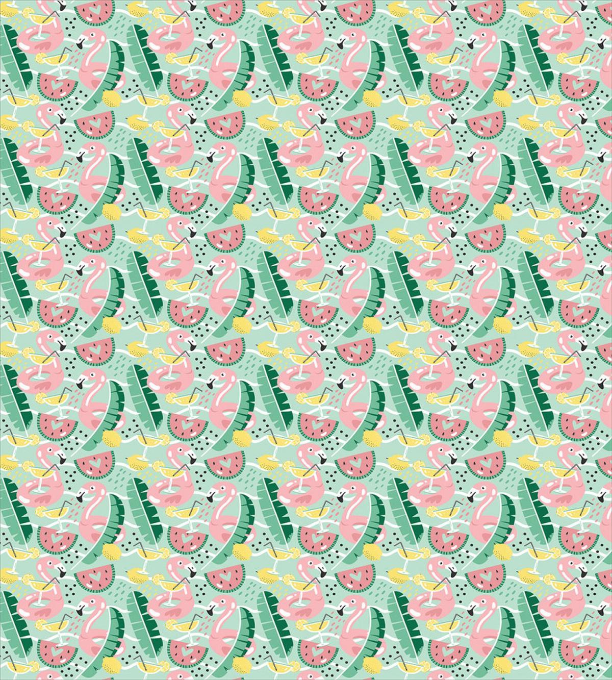 Tropic Flamingo and Cocktail — Pattern