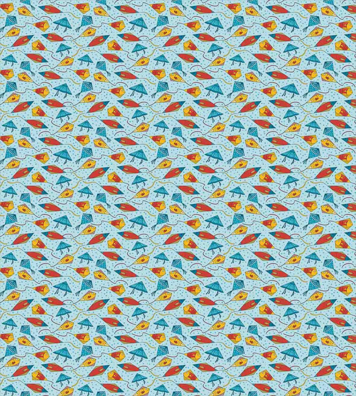 Scales and Stripes on Blue — Pattern