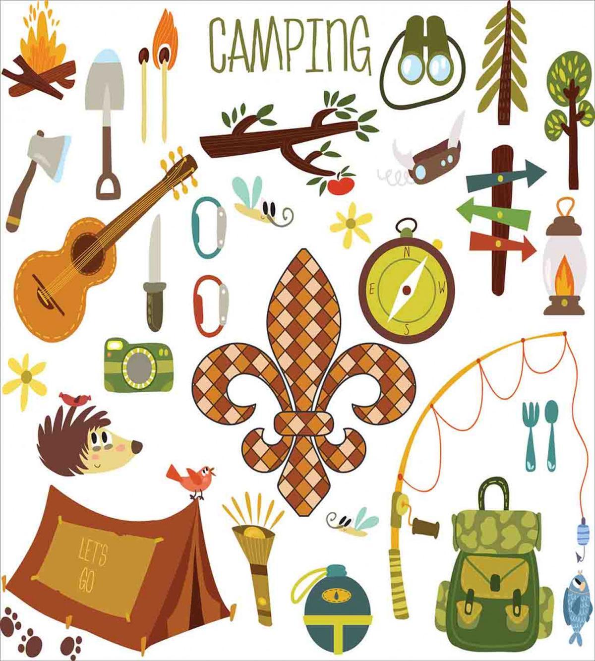 Fleur de Lis Guitar Bonfire — Pattern