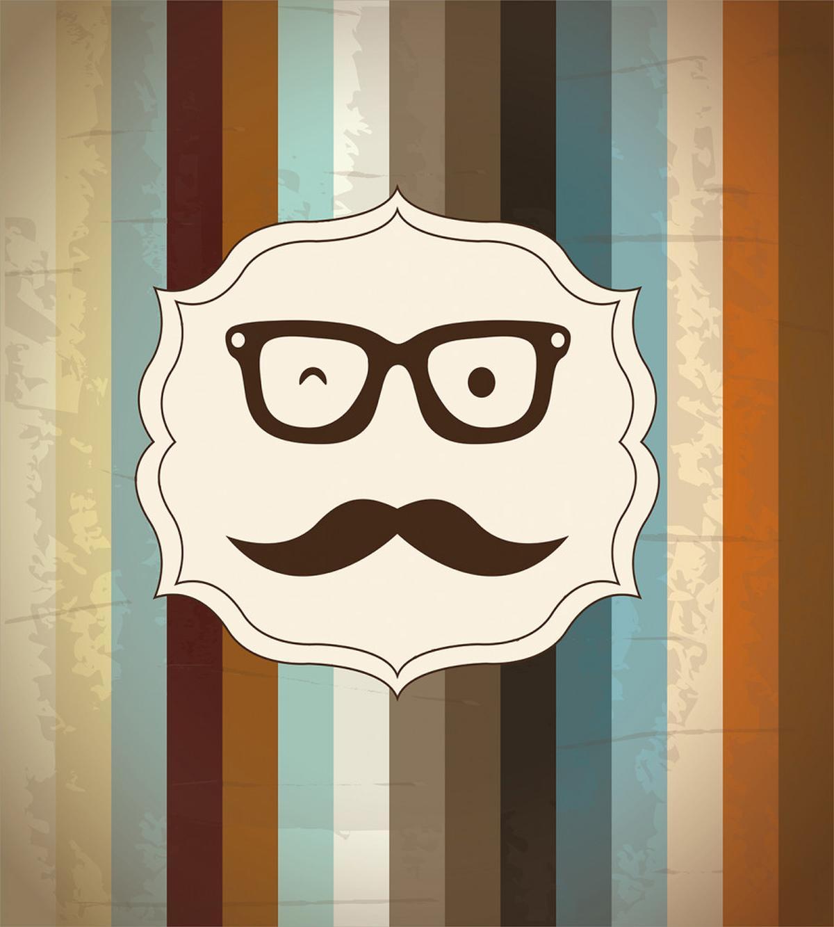 Man Moustache Glasses — Pattern