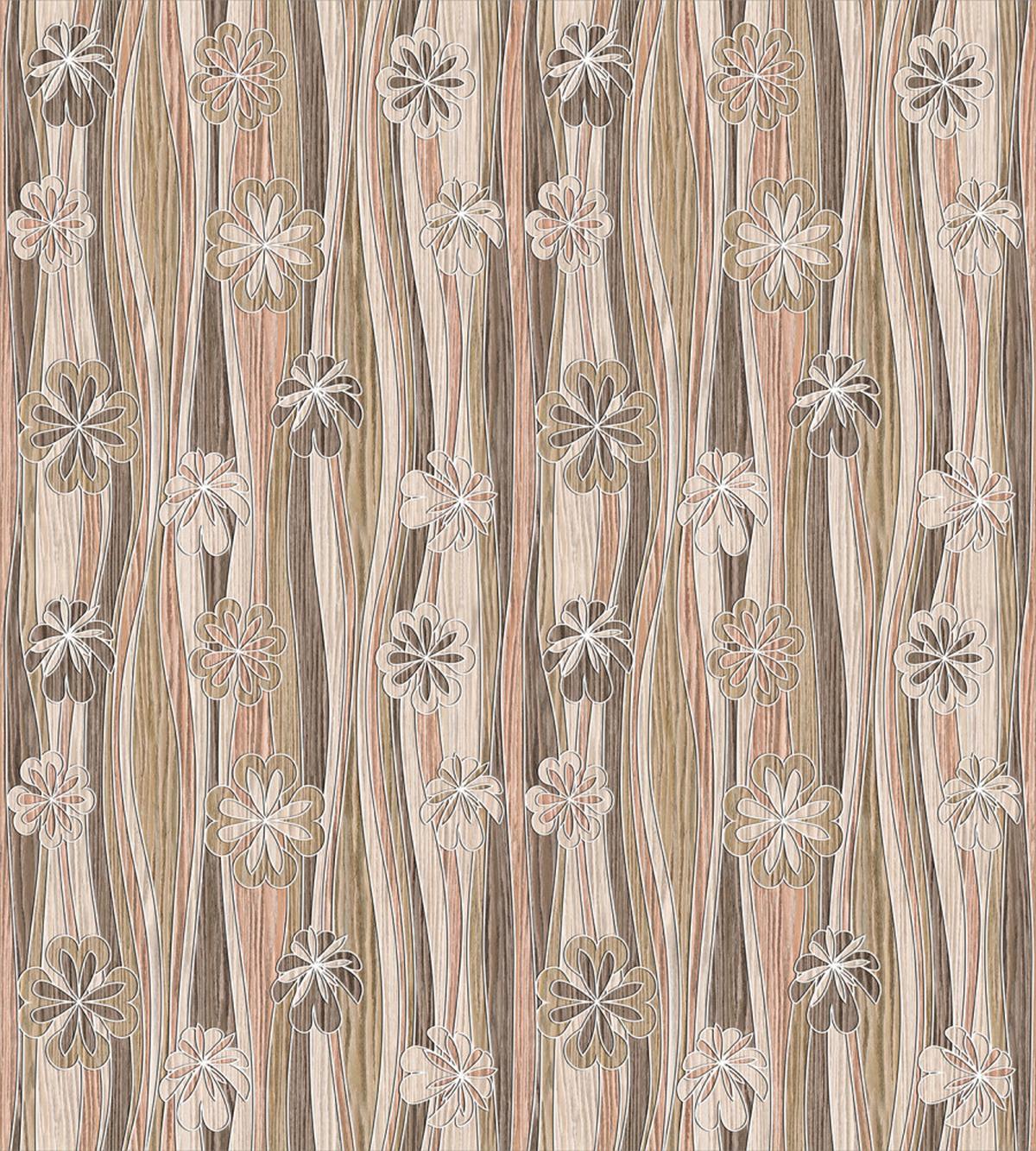 Flowers on Wavy Stripes — Pattern