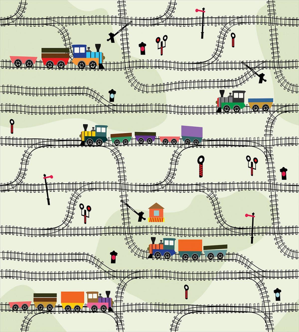 Roads Trains Locomotives — Pattern