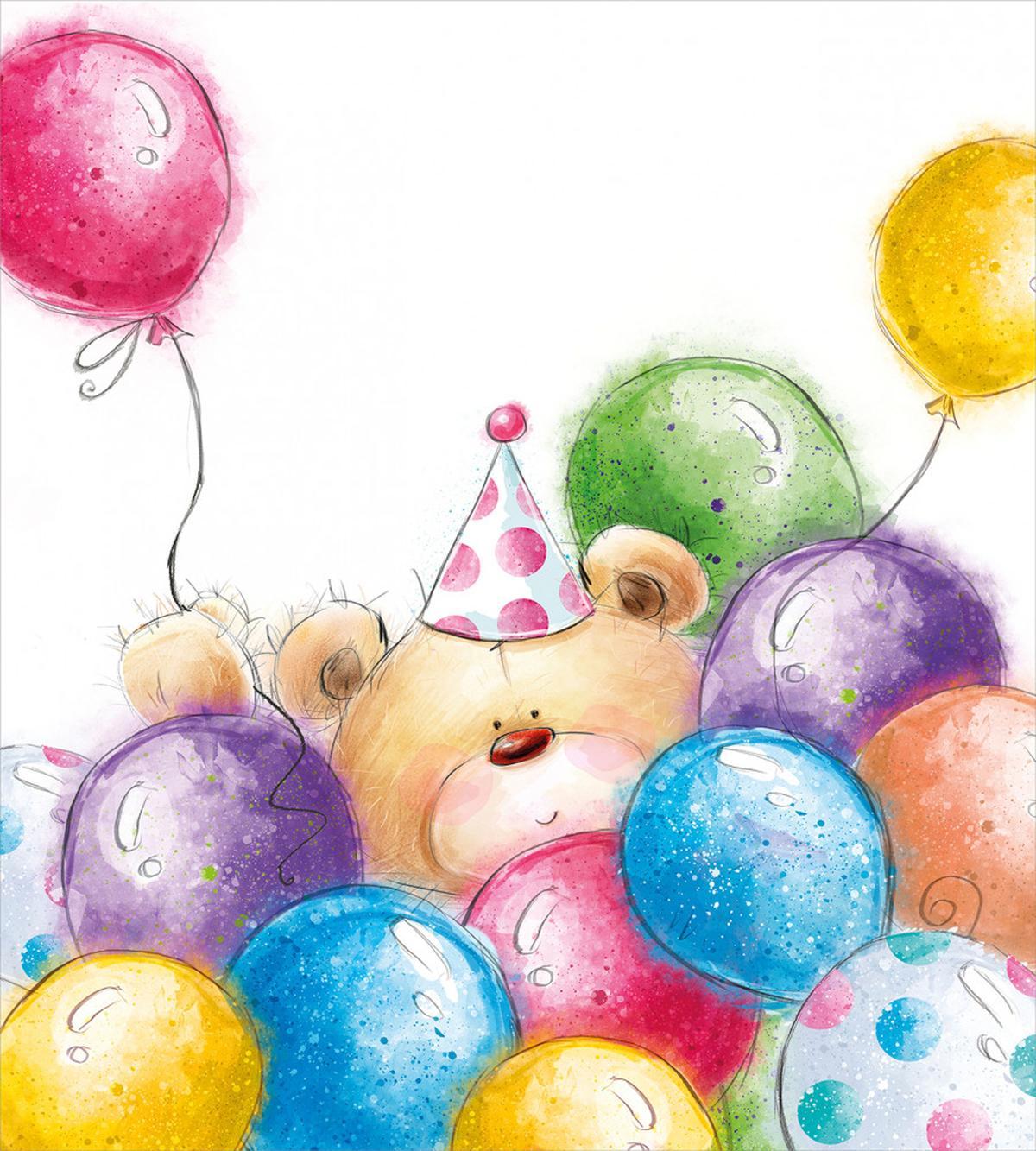 Sketchy Bear Balloons — Pattern