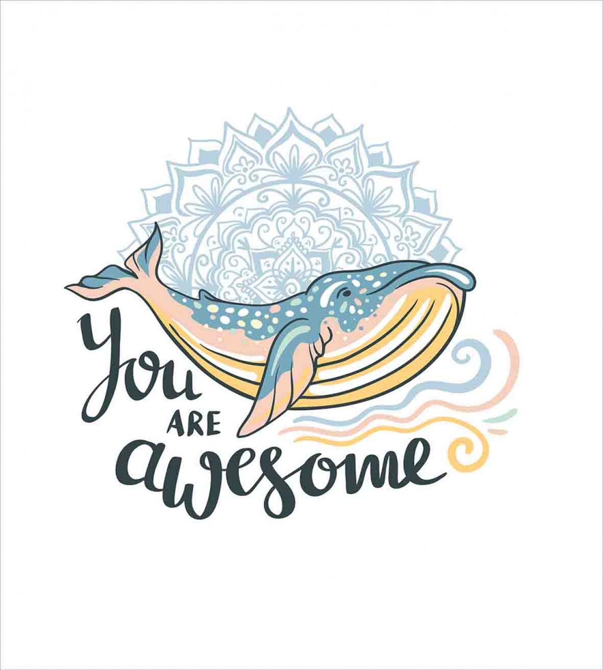 Whale Waves Pastel — Pattern
