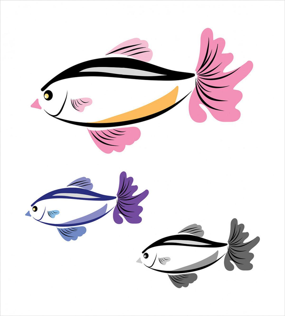 Bird Faced Animals Swim — Pattern