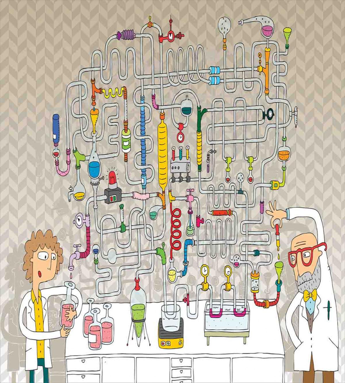 Professor Doing an Experiment — Pattern
