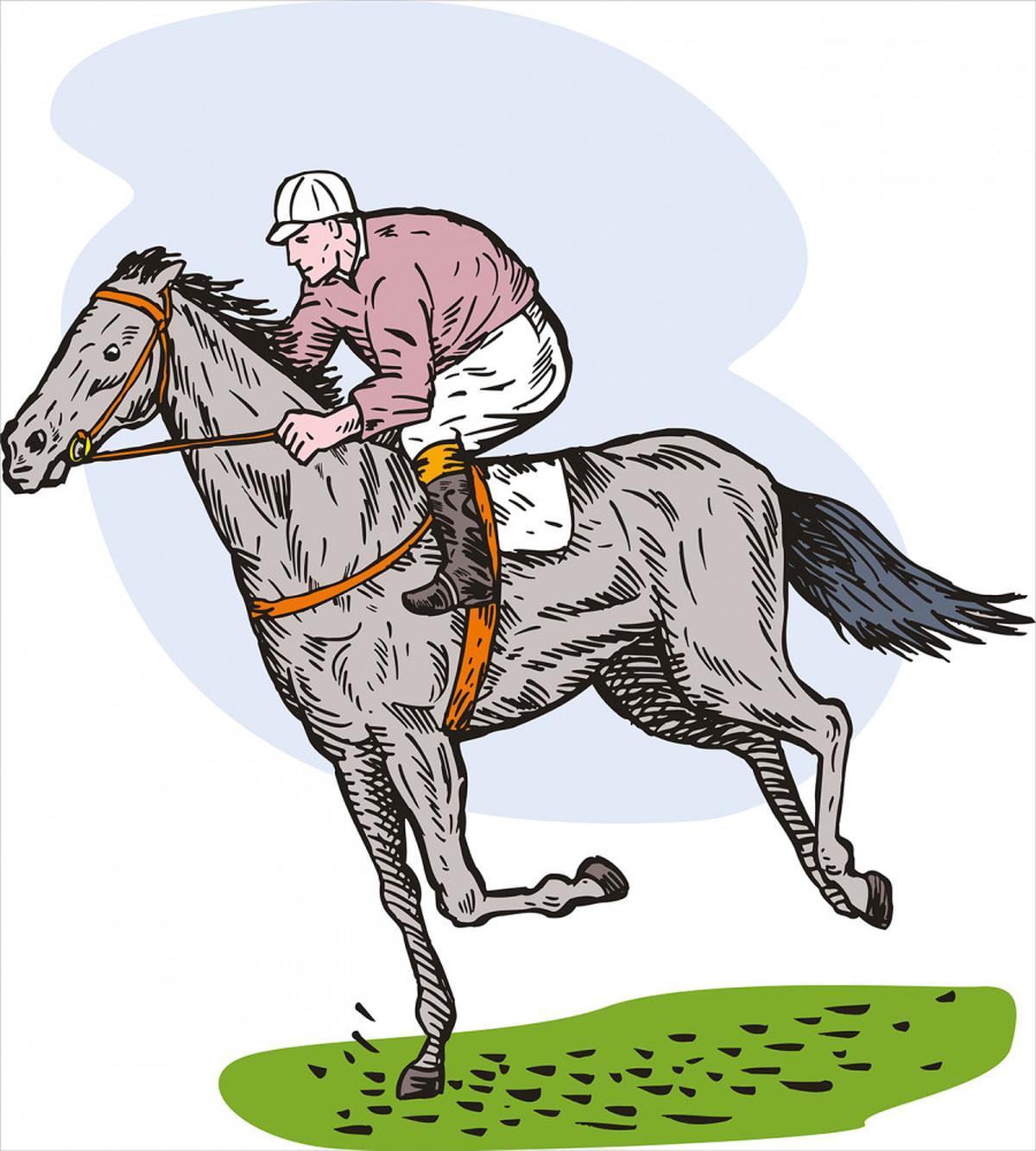 Horse Racing Sketch — Pattern