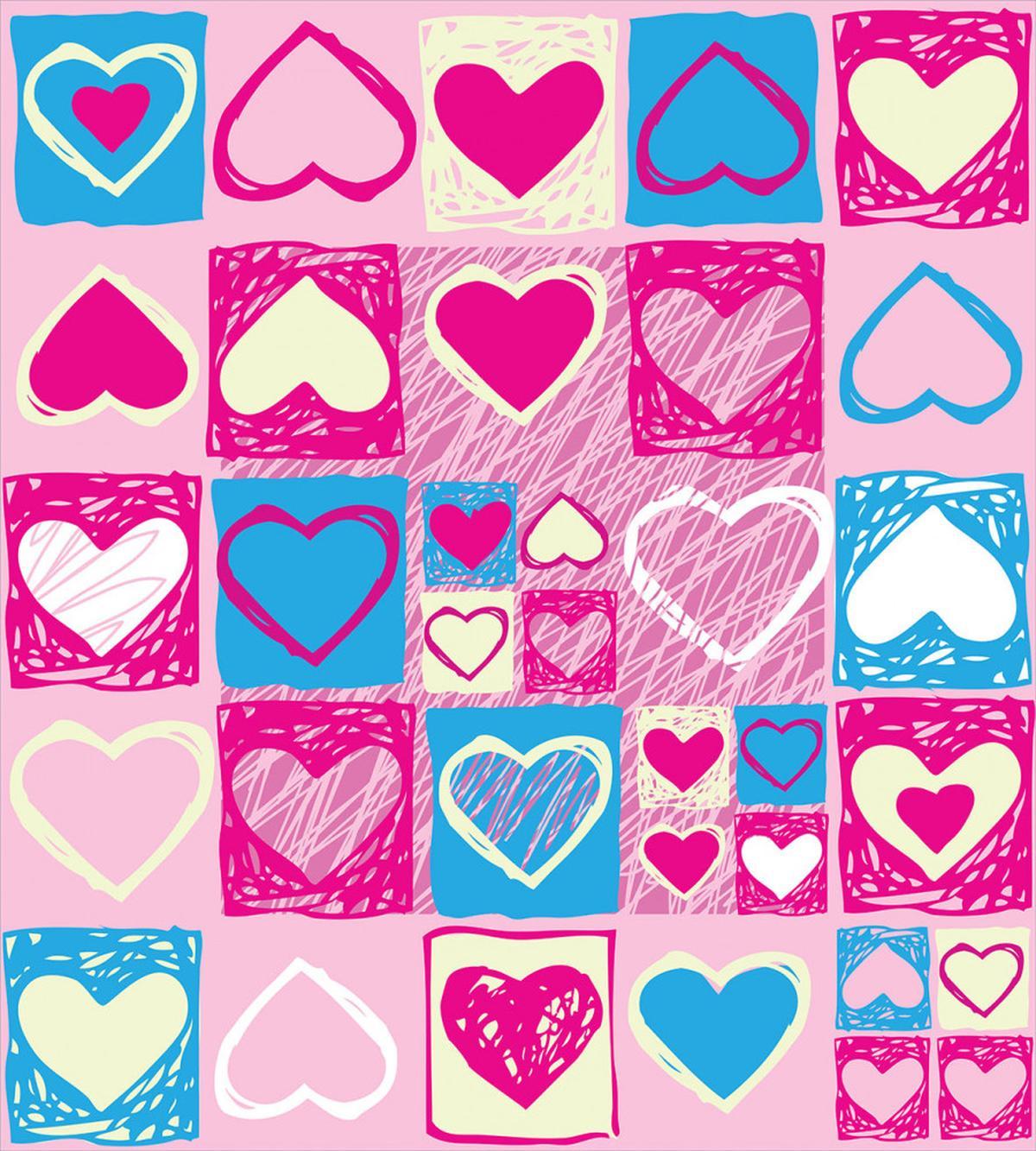 Hearts in Square Shape — Pattern