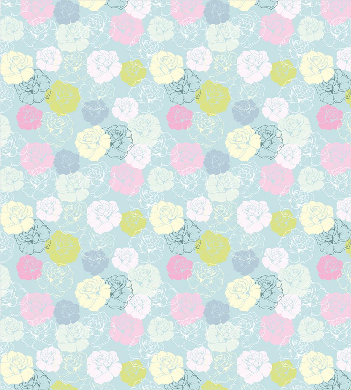 Pastel Colored Rose Flowers — Pattern
