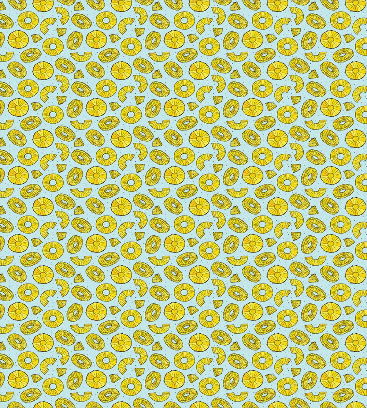 Round Slices of Pineapple — Pattern