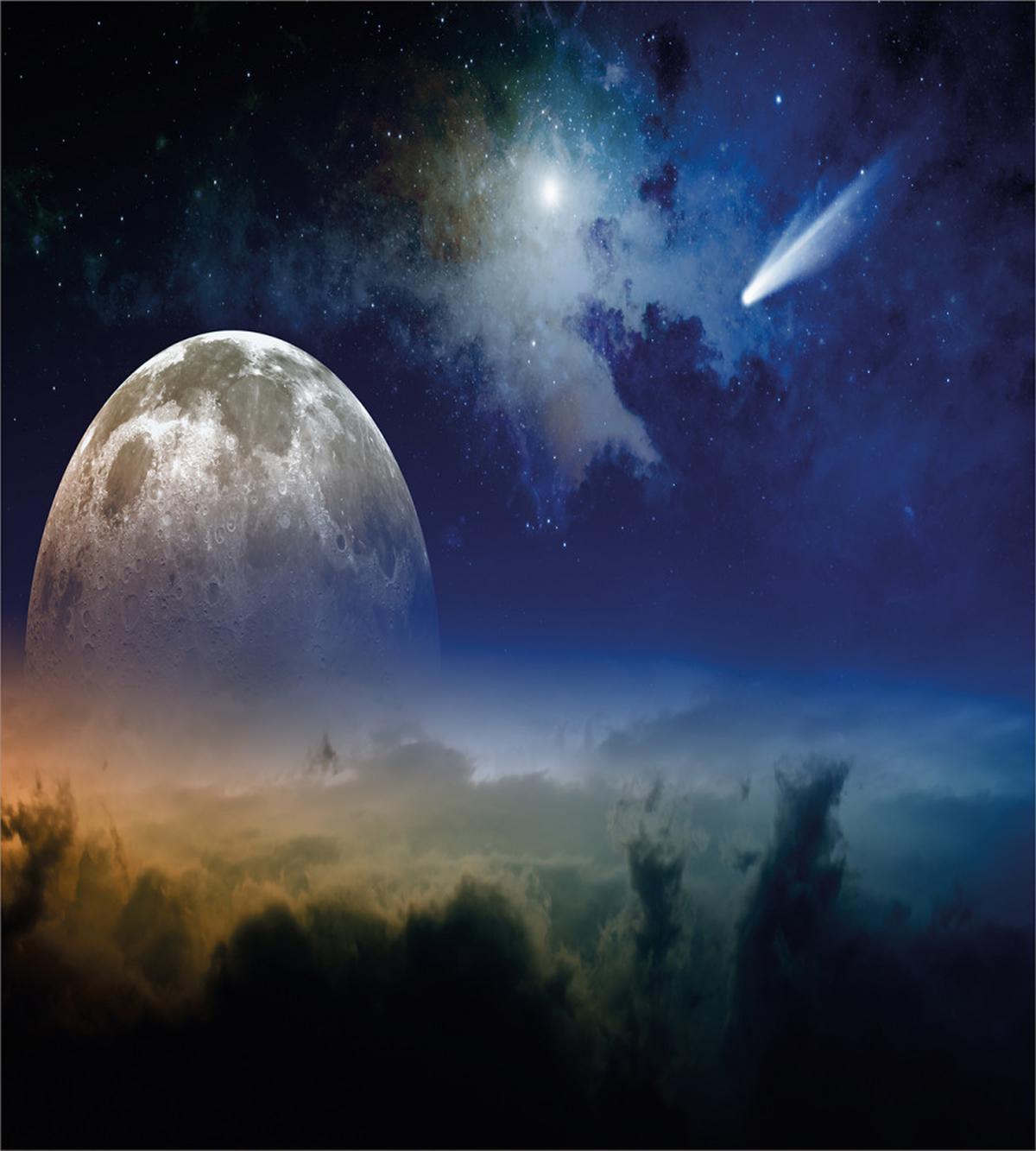 Full Moon Rising Cloudy — Pattern