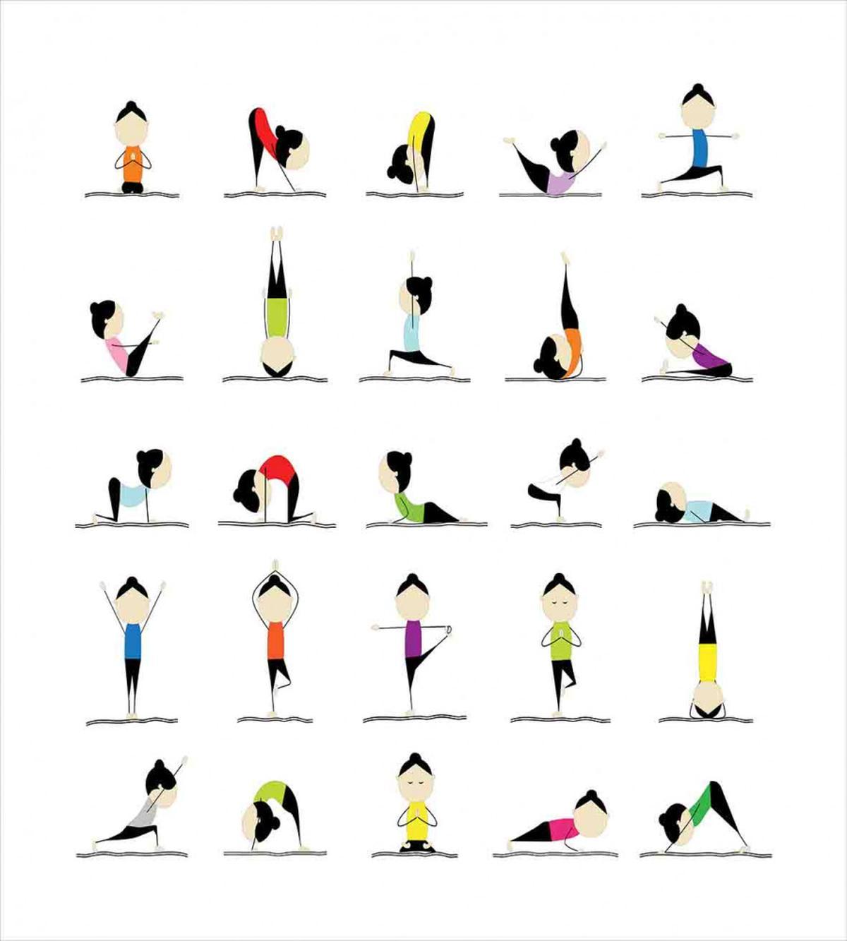 Woman Doing Yoga — Pattern