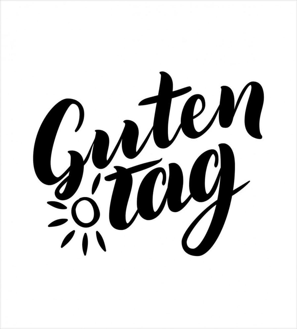 Hand Lettering Guten Tag — Pattern