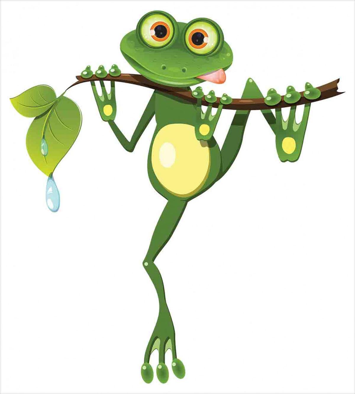 Frog on Branch Jungle — Pattern