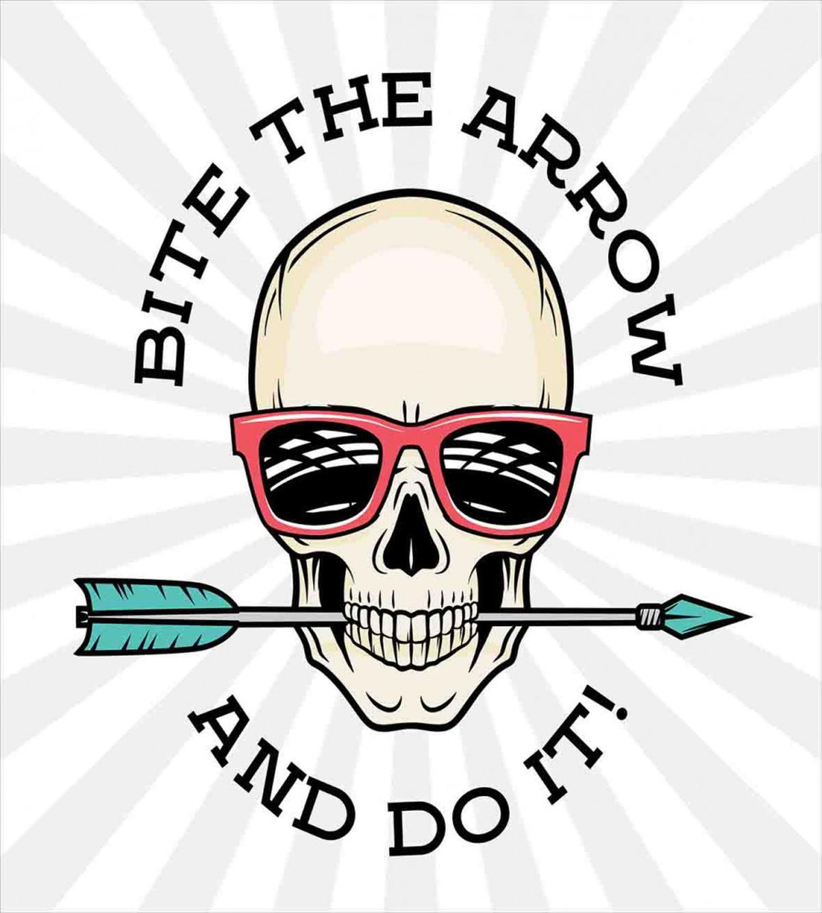 Hipster Skull Pop Art — Pattern