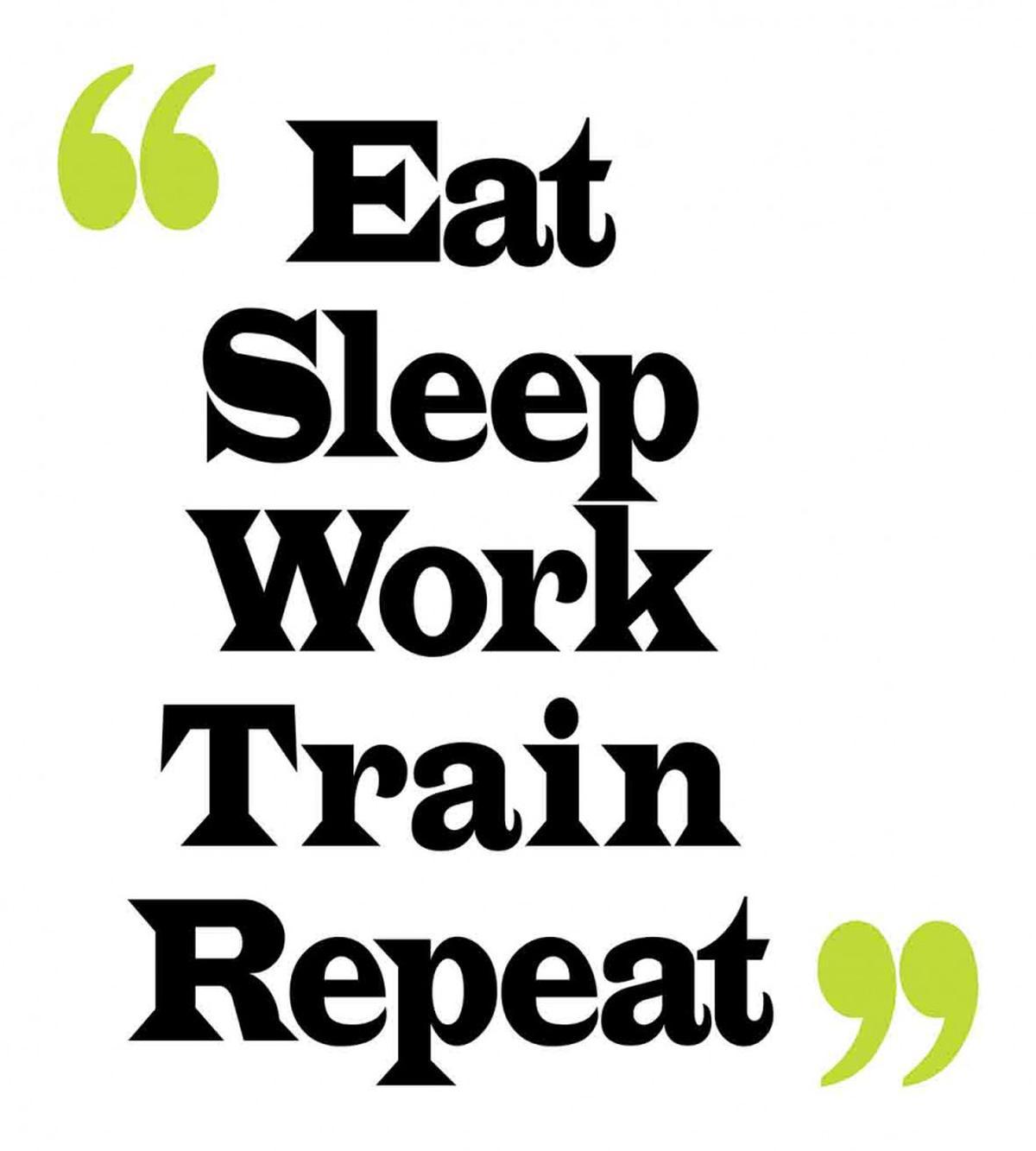 Eat Sleep Work Train Repeat — Pattern