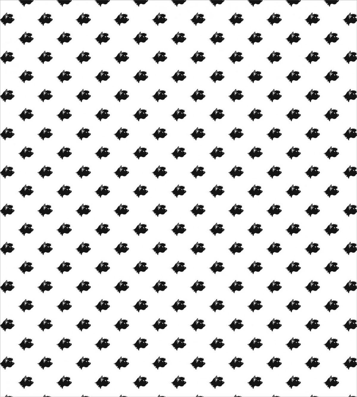 Monotone Dog Side Head — Pattern