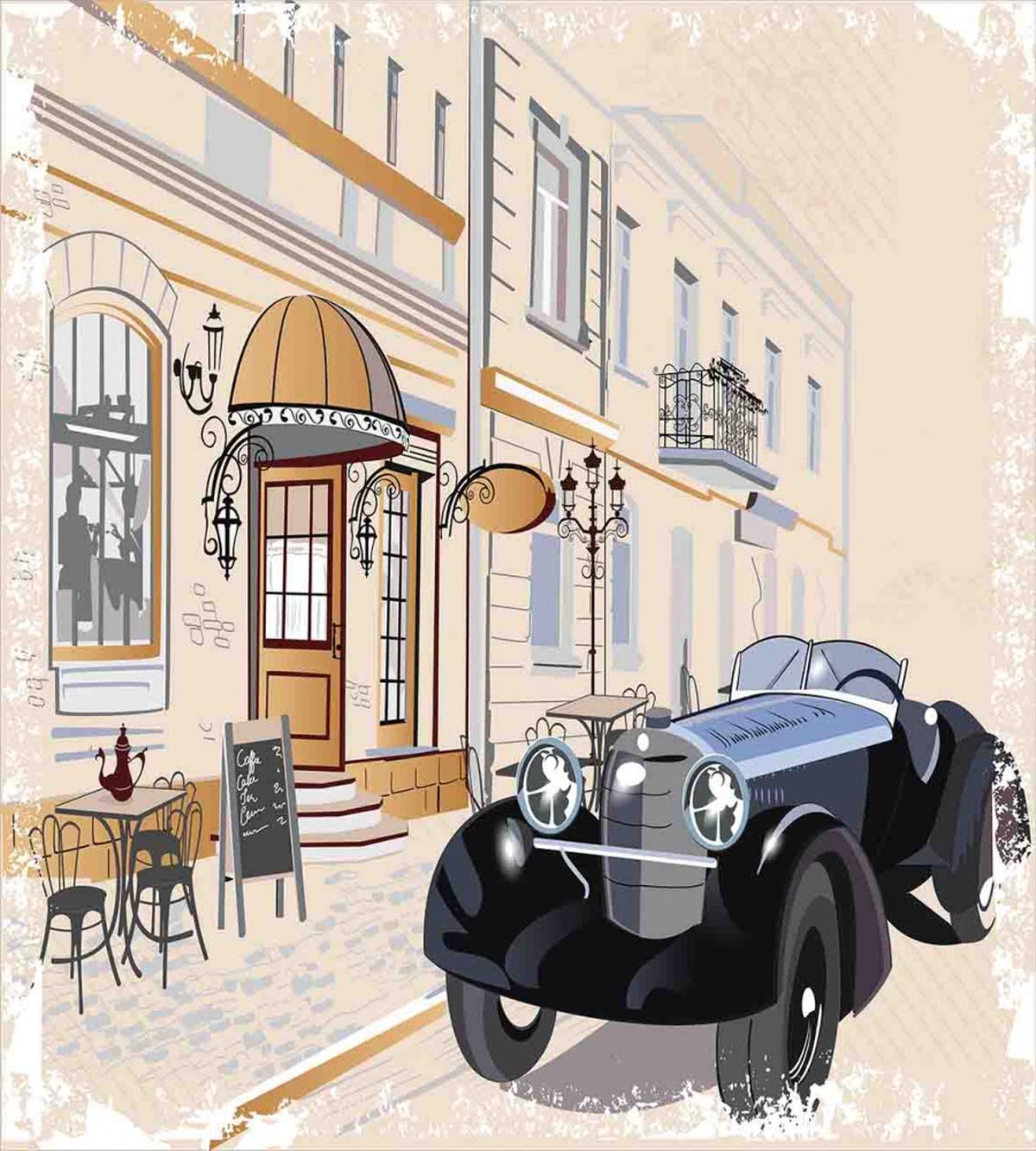 Old School Car Cafe — Pattern