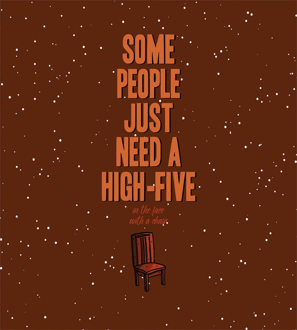 Funny High 5 in Face Words — Pattern