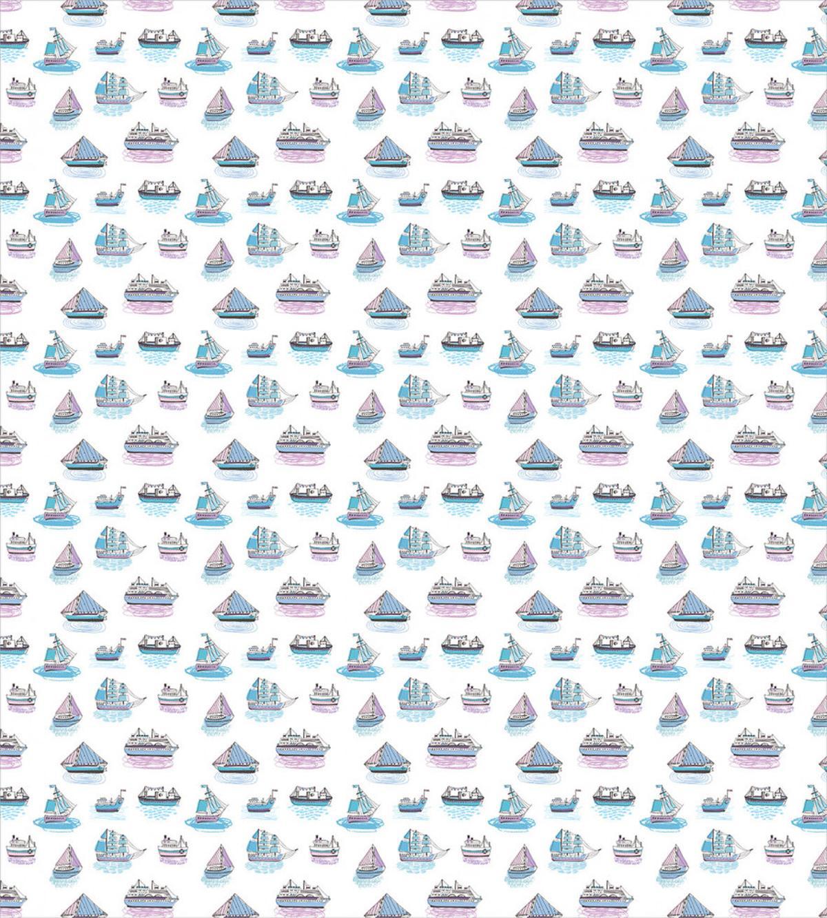Watercolor Boats Sailing — Pattern