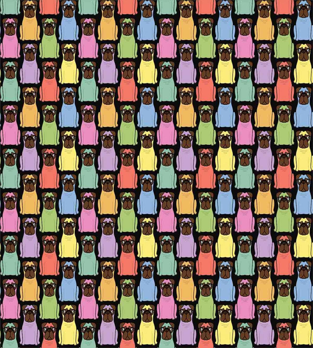 Colorful Cartoon Dogs — Pattern