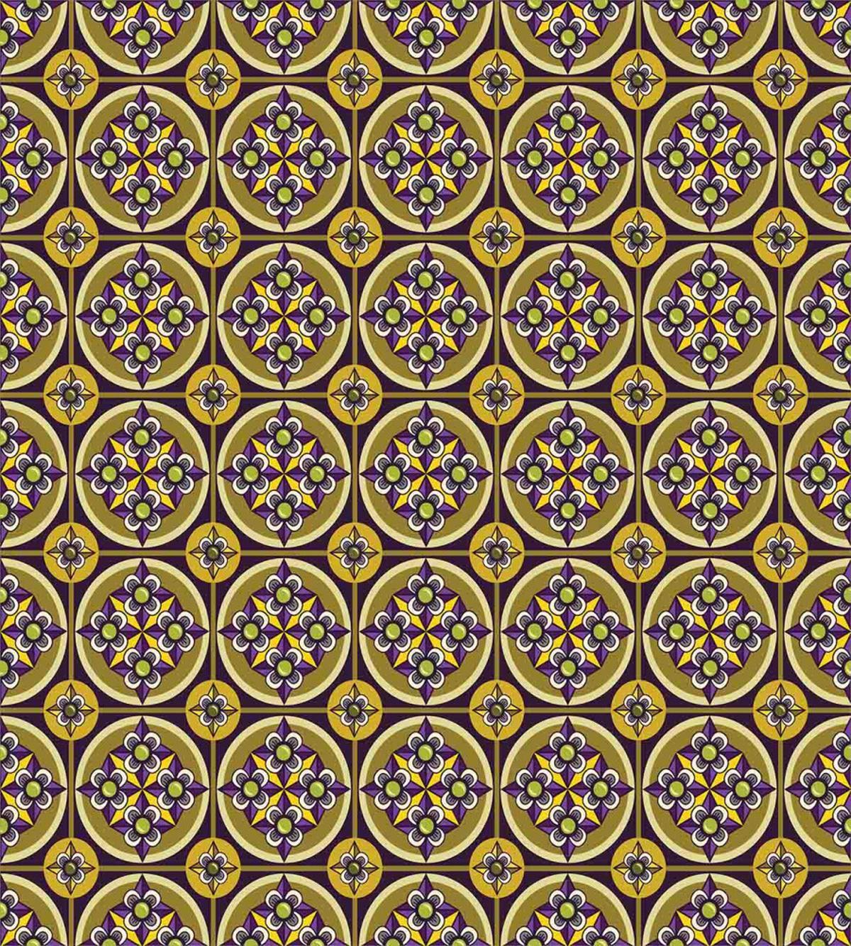 Violet Flowers Mosaic — Pattern
