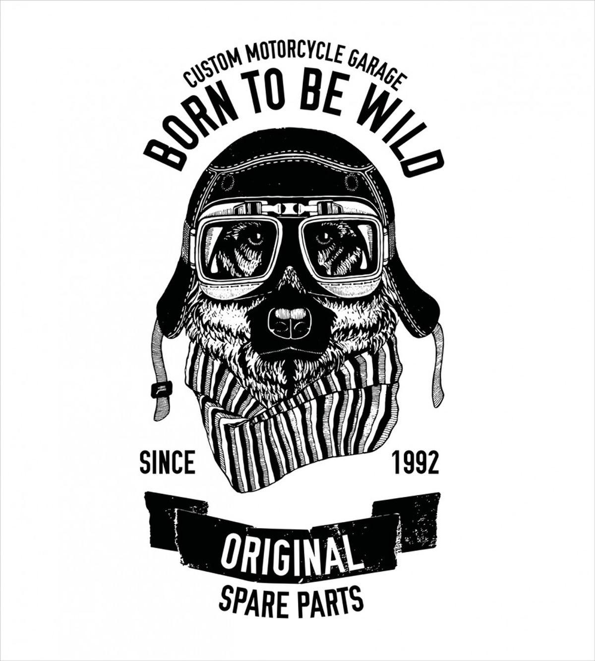 Words Motorcycle Rider — Pattern