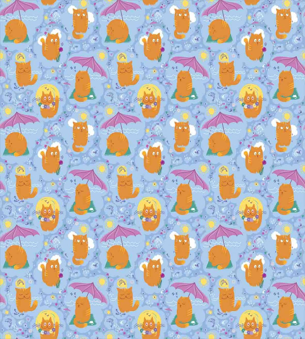 Cartoon Feline Pattern — Pattern