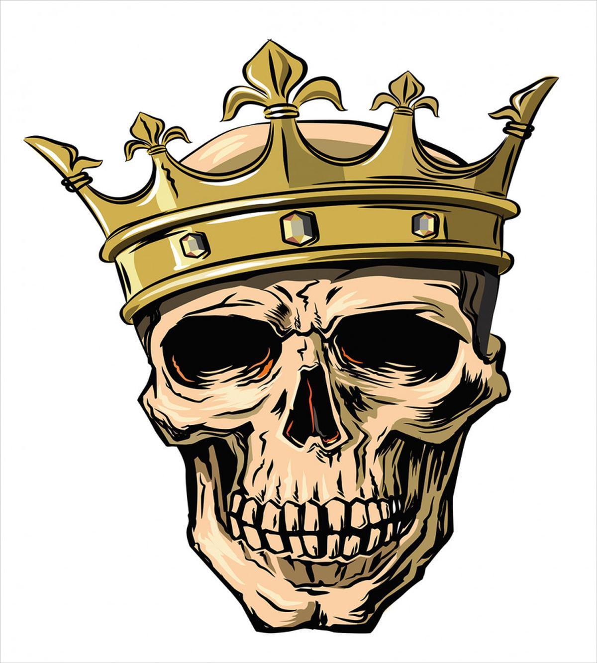 Skeleton Head with Crown — Pattern