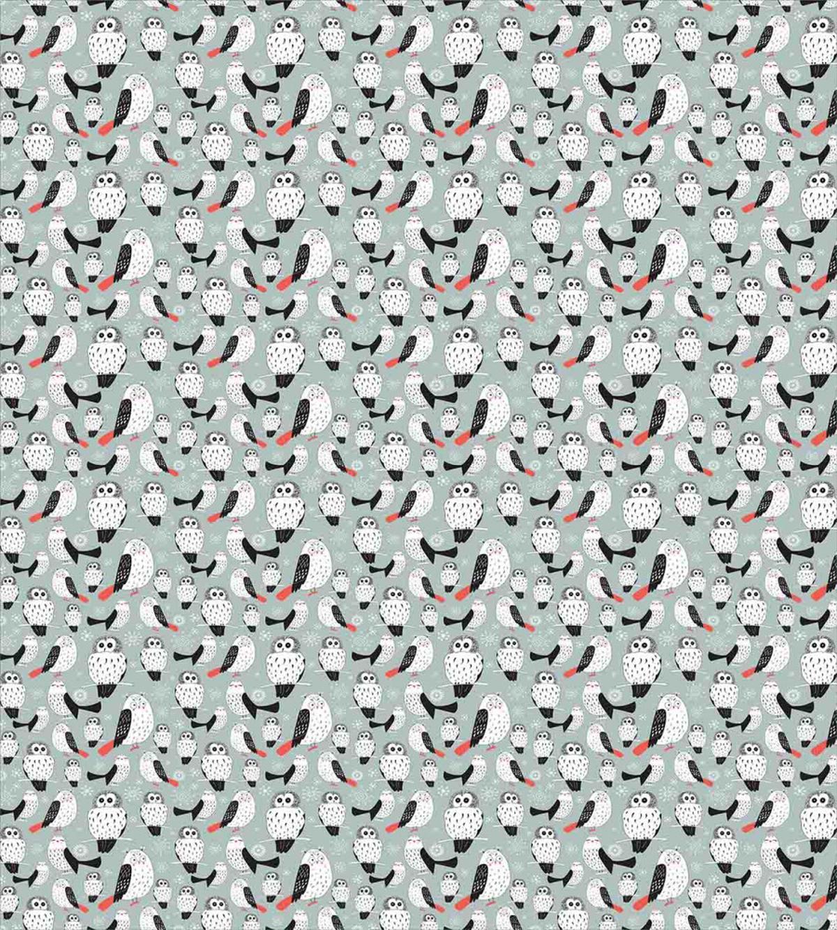 Cartoon Long-Eared Owl — Pattern