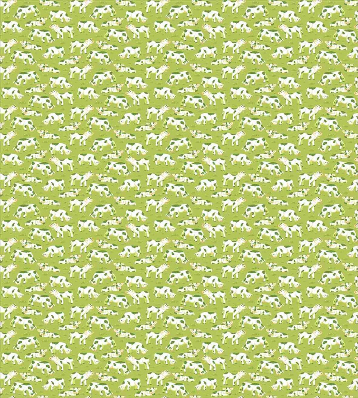 Bovines on Green Meadow — Pattern