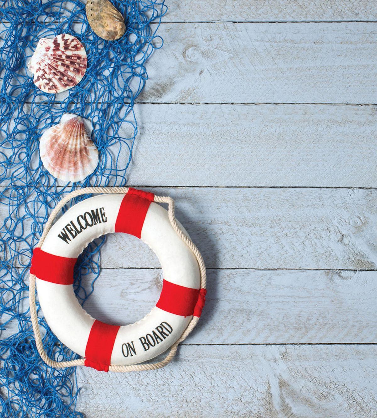 Fishing Net Wood Seashell — Pattern