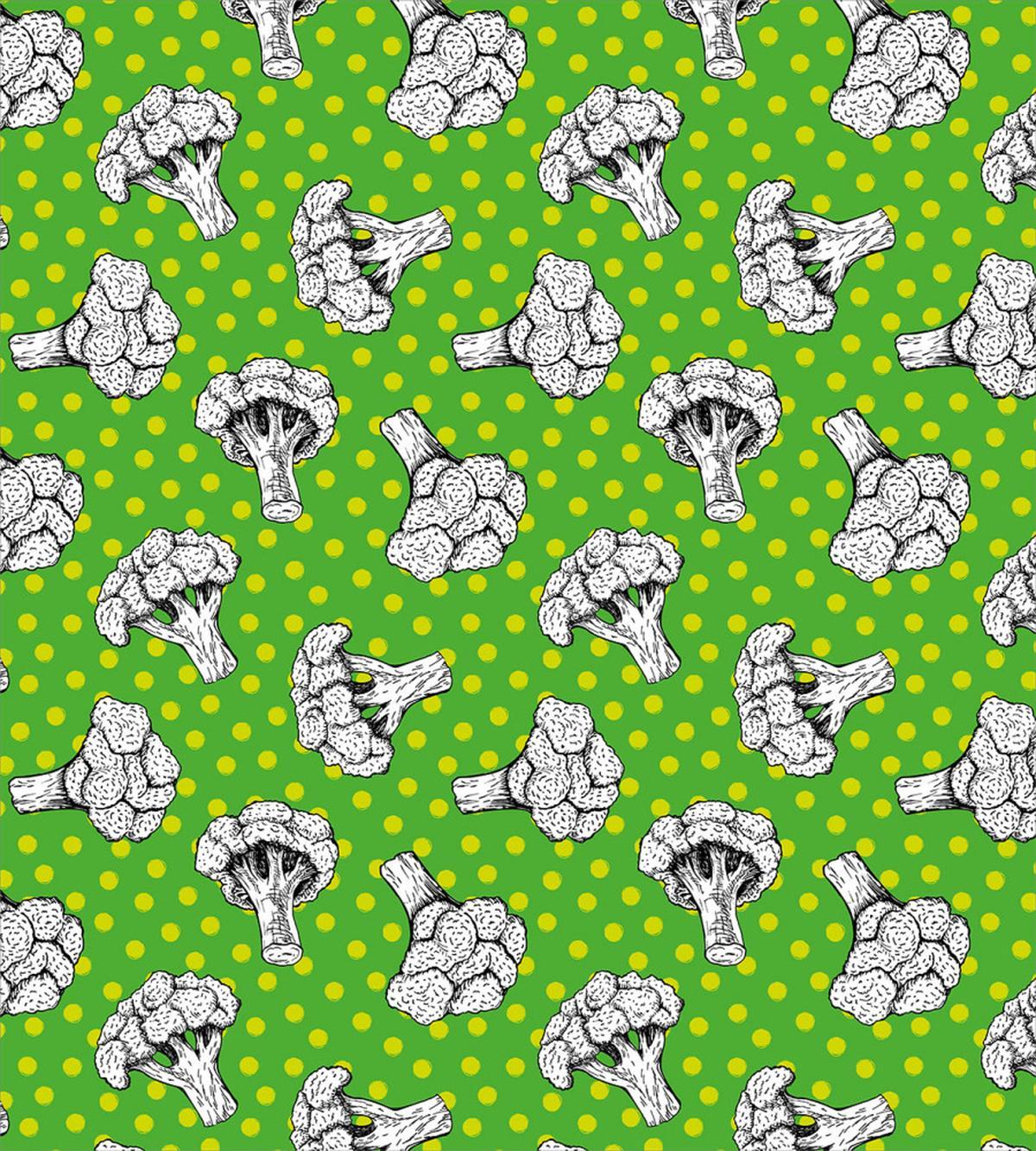 Digital Drawings of Broccoli — Pattern